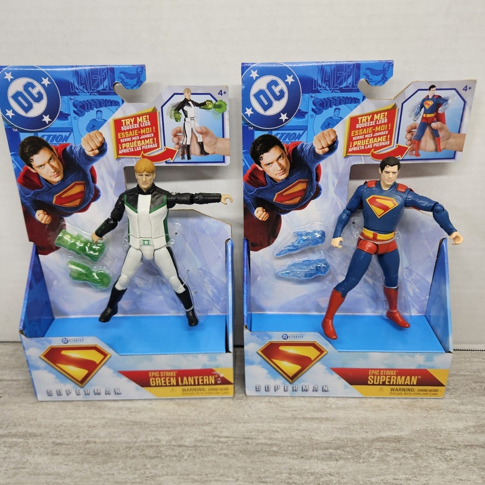 Superman Spin Master Epic Strike set of 2 Figures. Green Lantern‎  Superman New